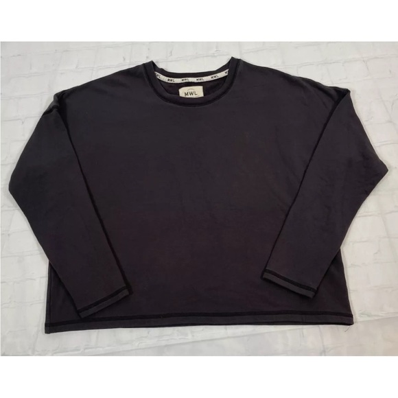 Madewell MWL Superbrushed Easygoing Sweatshirt Crew Neck Long Sleeve Gray Sz. M - Picture 11 of 16
